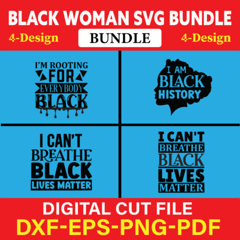 Black Woman T-shirt Design Bundle Vol-13 cover image.