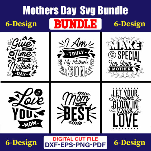Mothers Day SVG Bundle, Mom life svg, Mama svg, Funny Mom Svg, Blessed mama svg, Mom of boys girls svg-Vol-51 cover image.