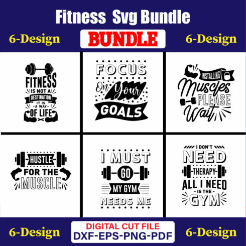 Fitness T-shirt Design Bundle Vol-5 cover image.