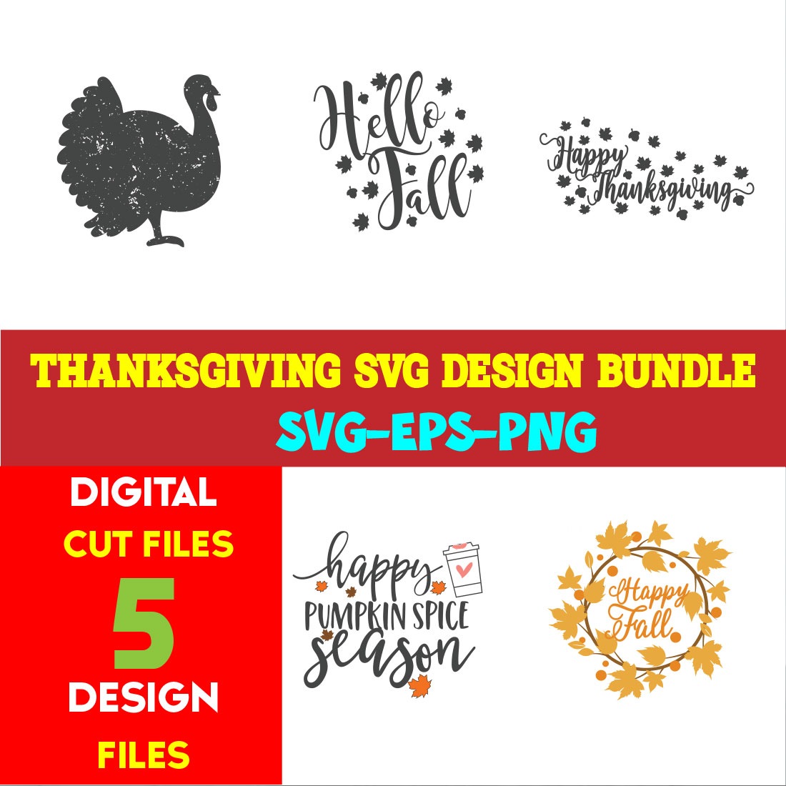 Thanksgiving T-shirt Design Bundle Volume-04 cover image.