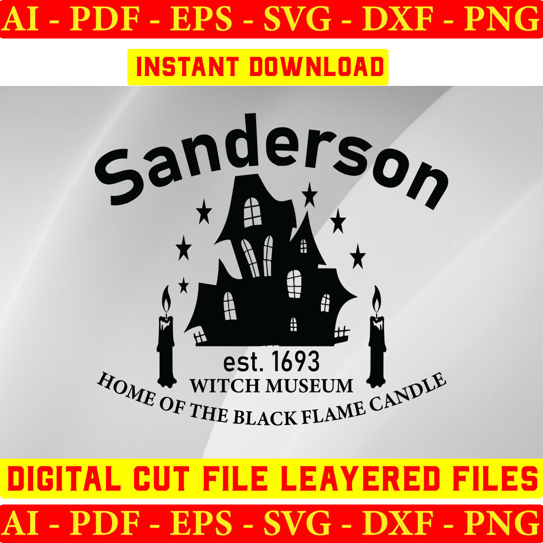 Sanderson Est 1693 Witch Museum Home Of The Black Flame Candle cover image.