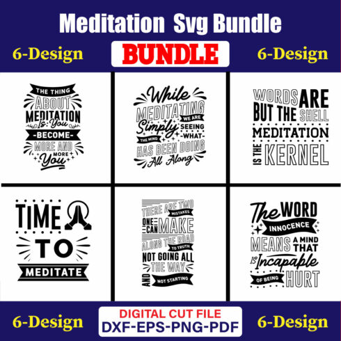 Meditation SVG T-shirt Design Bundle Vol-04 cover image.