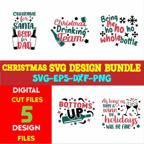 Christmas T-shirt Design SVG Bundle Free Volume-69 cover image.