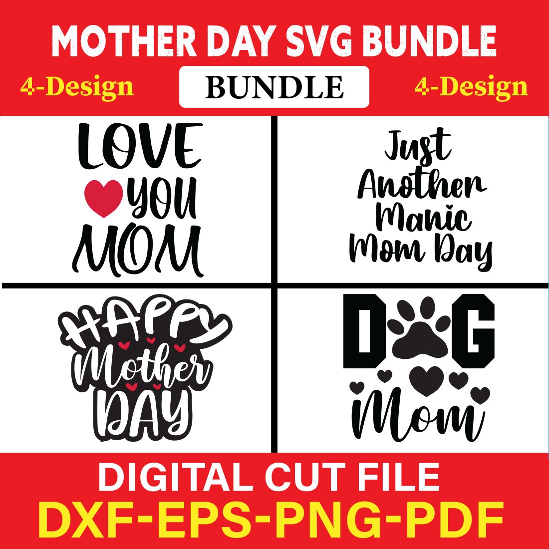 Mothers Day T-shirt Design Bundle Vol-31 cover image.