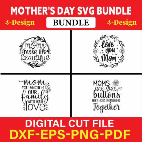 Mother's Day SVG T-shirt Design Bundle Vol-11 cover image.