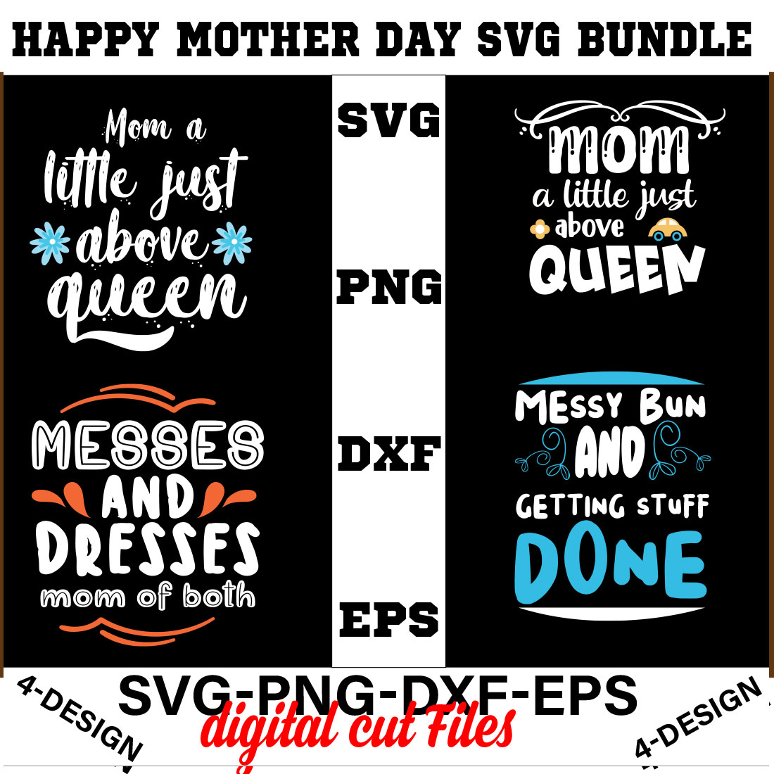 Happy mother day svg Bundle Vol-3 cover image.