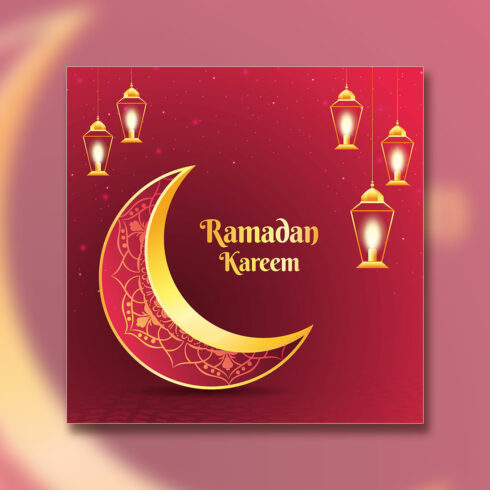 Ramadan and eid ul-fitr social media banner template cover image.