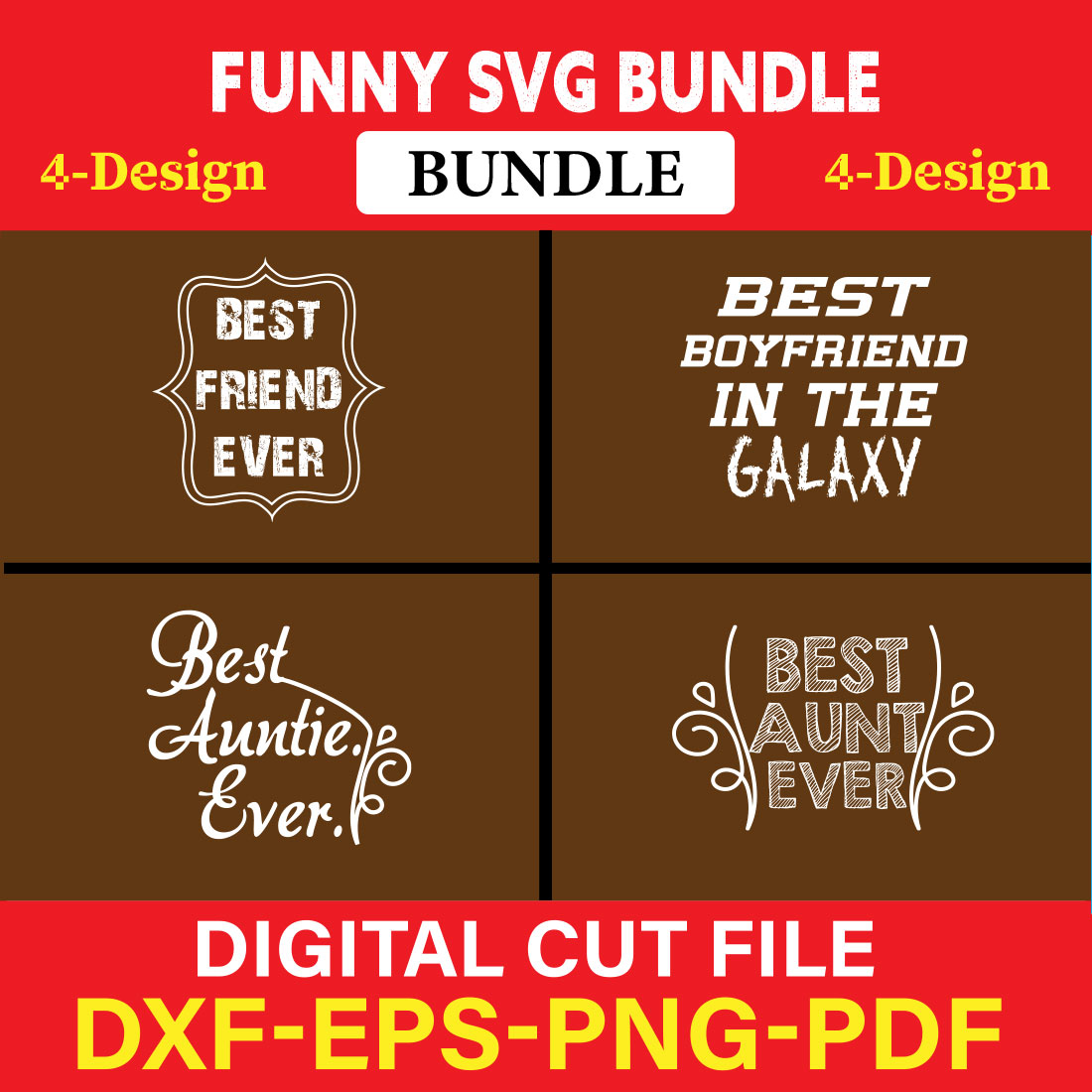 Funny SVG T-shirt Design Bundle Vol-32 cover image.