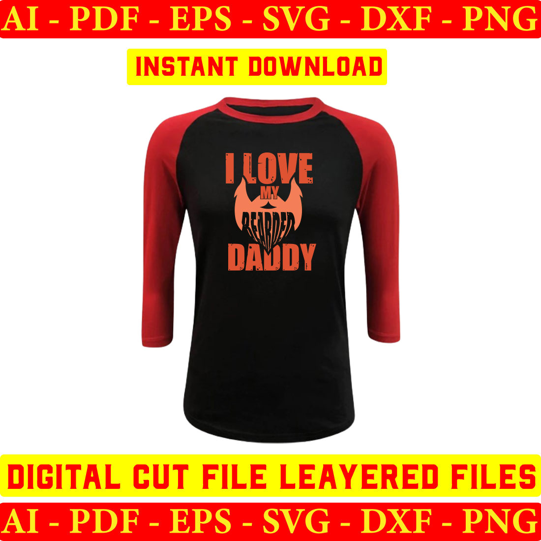 Black and red shirt with the words i love daddy on it.