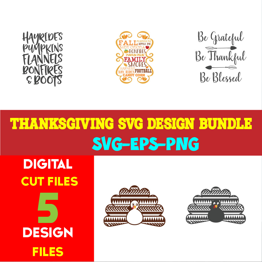 Thanksgiving T-shirt Design Bundle Volume -01 cover image.