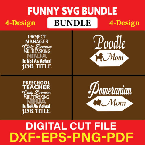 Funny SVG T-shirt Design Bundle Vol-28 cover image.