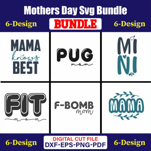 Mothers Day SVG Bundle, Mom life svg, Mama svg, Funny Mom Svg, Blessed mama svg, Mom of boys girls svg-Vol-114 cover image.
