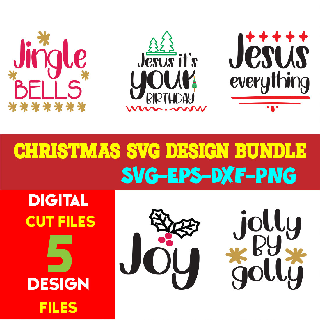 Christmas T-shirt Design Bundle Volume-47 cover image.