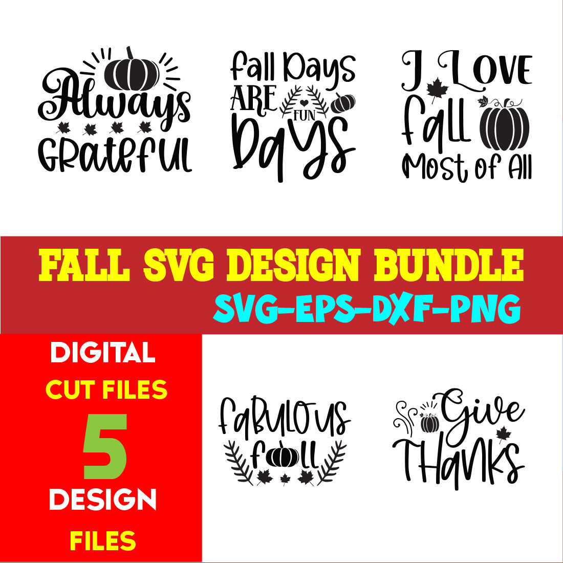 Fall T-shirt Design Bundle Volume-04 cover image.