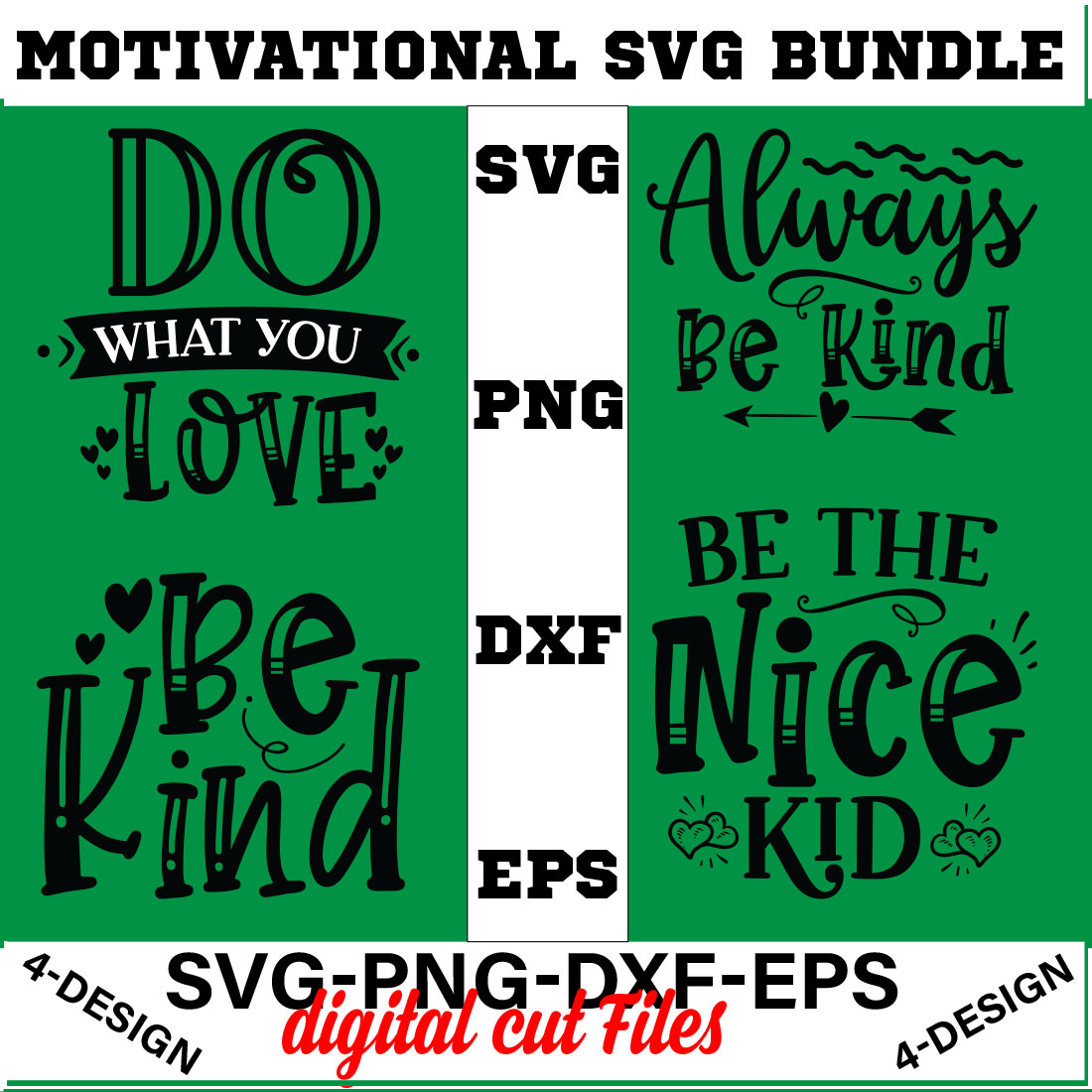 Motivational SVG Bundle Teshirt Design Volume-01 cover image.