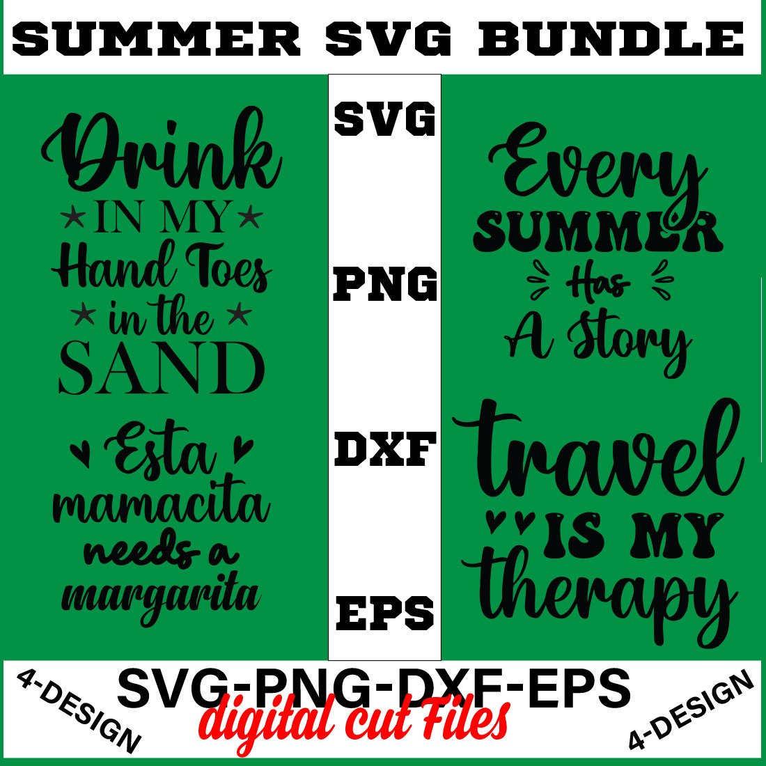 Summer SVG T-shirt Design Bundle Volume-01 cover image.