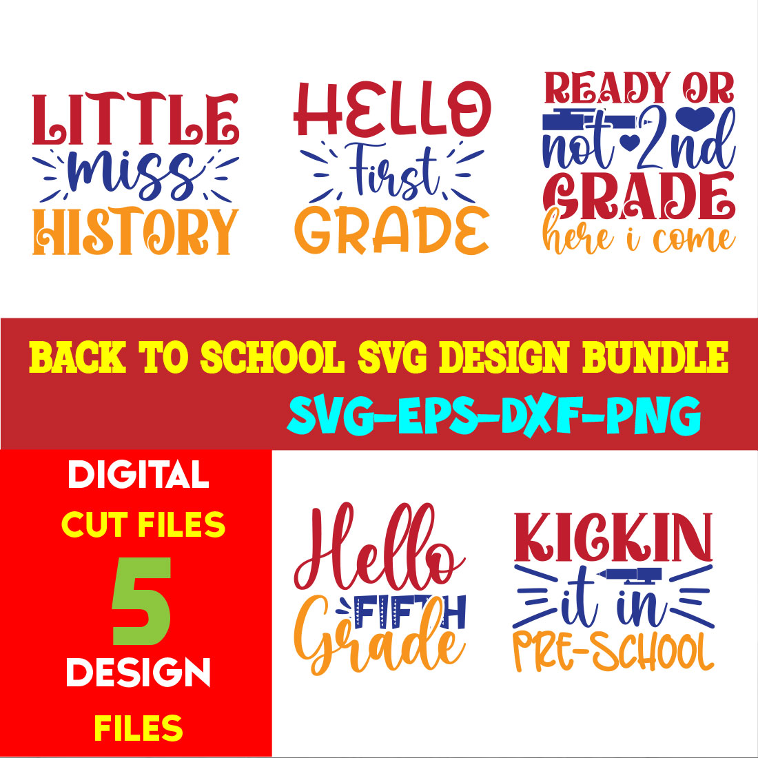 Back To School T-shirt Design Bundle Volume-06 cover image.