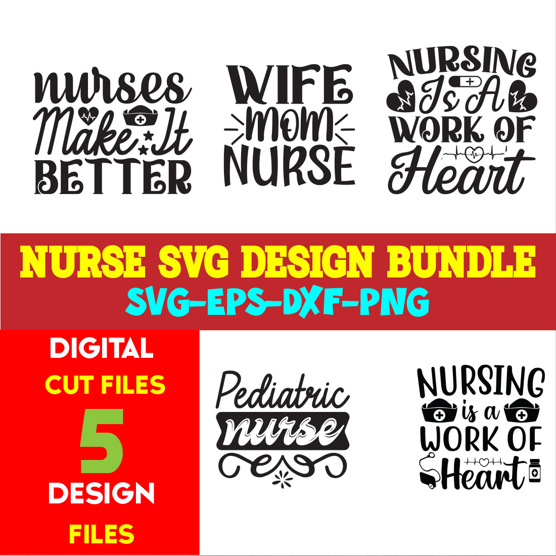 Nurse T-shirt Design Bundle Volume-02 cover image.