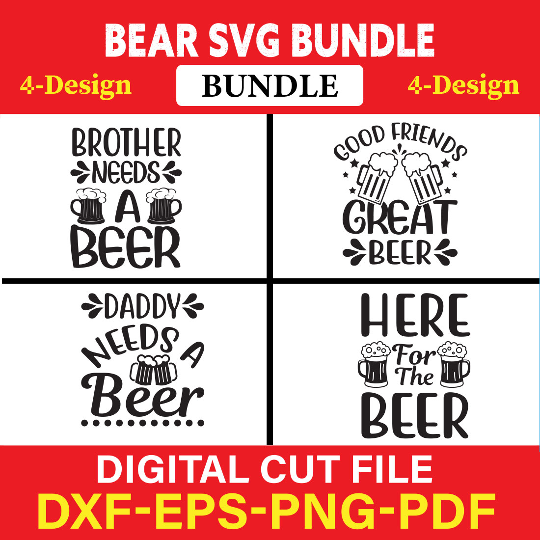 Bear T-shirt Design Bundle Vol-2 cover image.