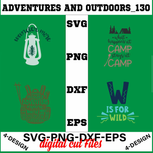 Adventures And Outdoors T-shirt Design Bundle Volume-31 cover image.