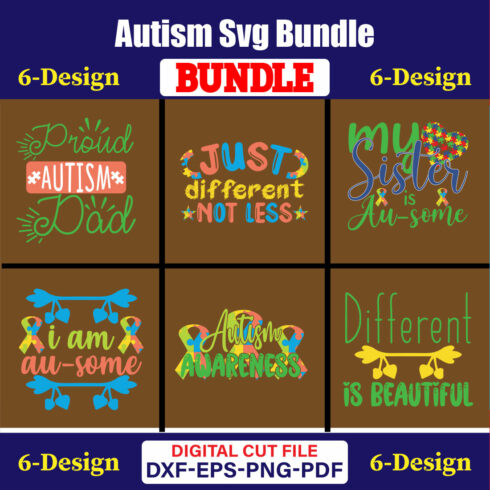 Autism Day T-shirt Design Bundle Vol-02 cover image.
