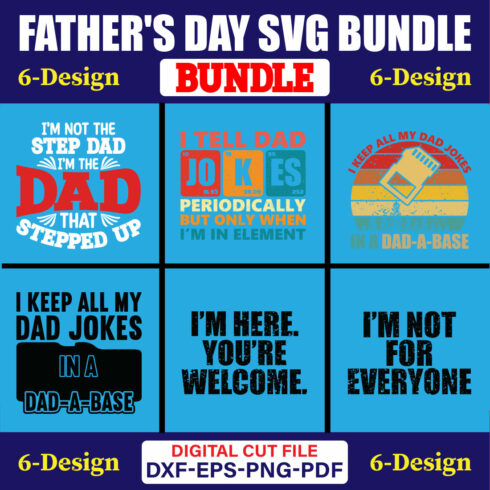 Father's Day SVG T-shirt Design Bundle Vol-26 cover image.
