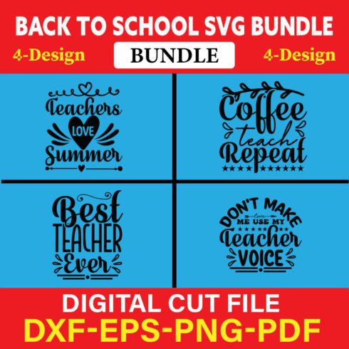Back To School T-shirt Design Bundle Vol-3 cover image.