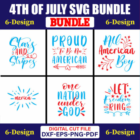 4th Of July SVG T-shirt Design Bundle Vol-18 cover image.