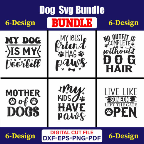 Dog SVG T-shirt Design Bundle Vol-26 cover image.