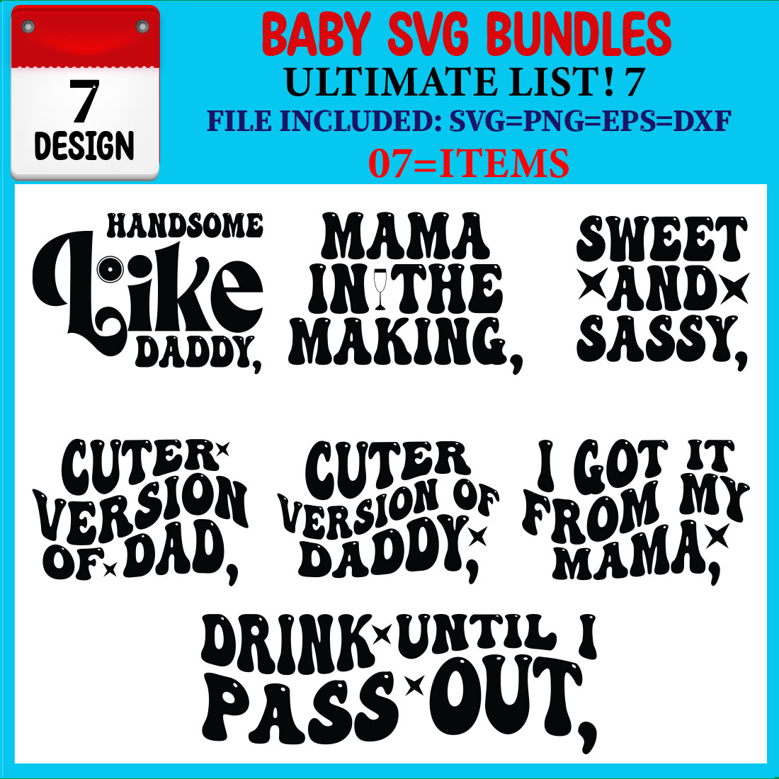 Baby SVG 07 T-shirt Design Bundle cover image.