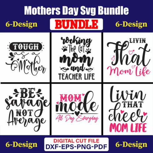 Mothers Day SVG Bundle, Mom life svg, Mama svg, Funny Mom Svg, Blessed mama svg, Mom of boys girls svg-Vol-78 cover image.