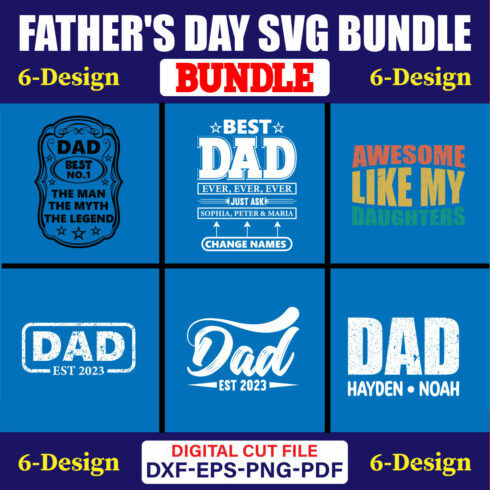 Father's Day SVG T-shirt Design Bundle Vol-23 cover image.