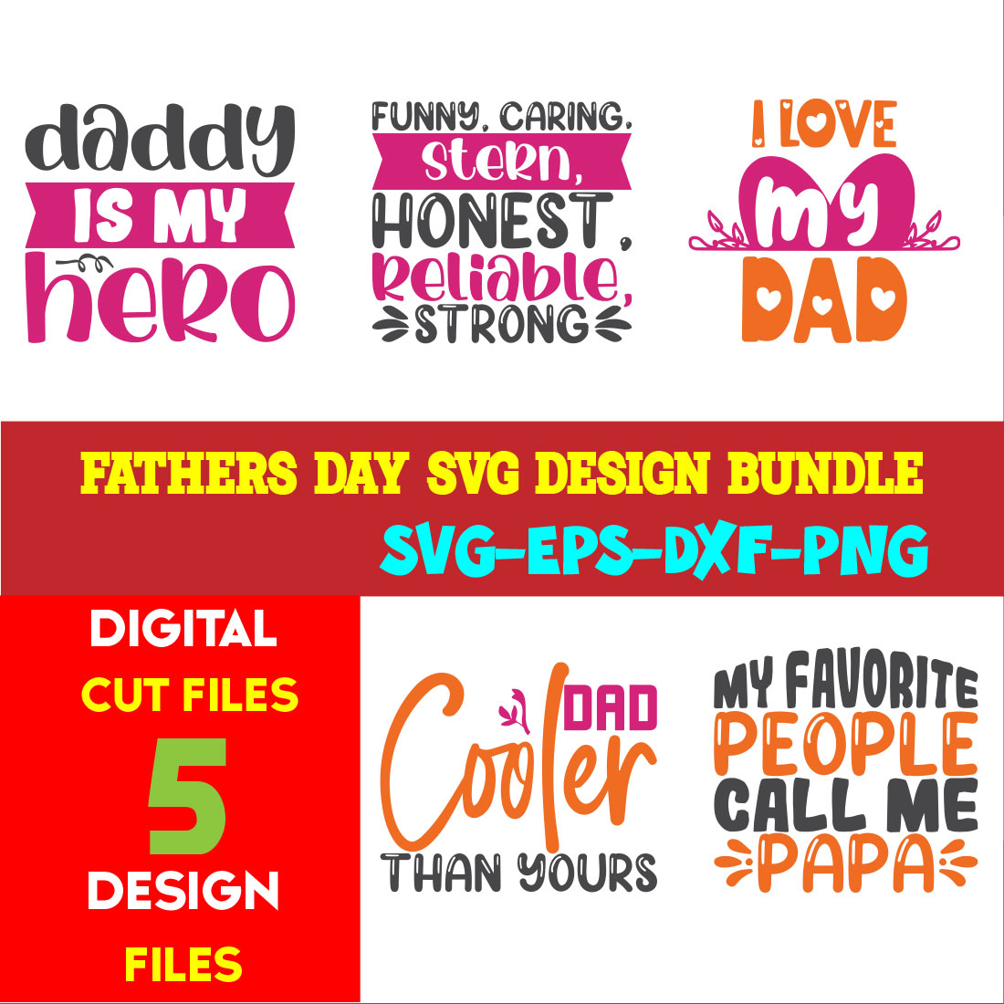 Fathers Day T-shirt Design Bundle Volume-07 cover image.