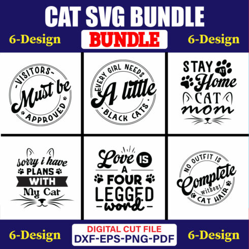 Cat SVG T-shirt Design Bundle Vol-09 cover image.
