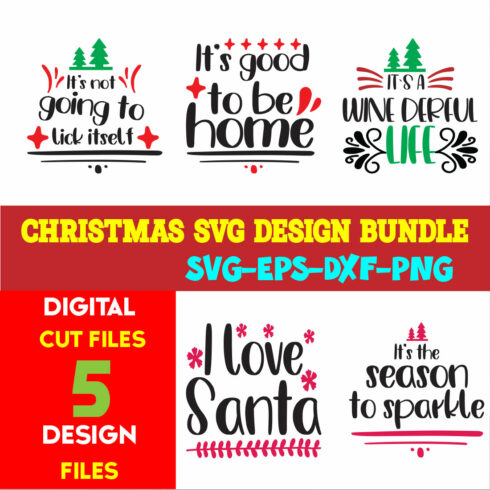 Christmas T-shirt Design Bundle Volume-46 cover image.