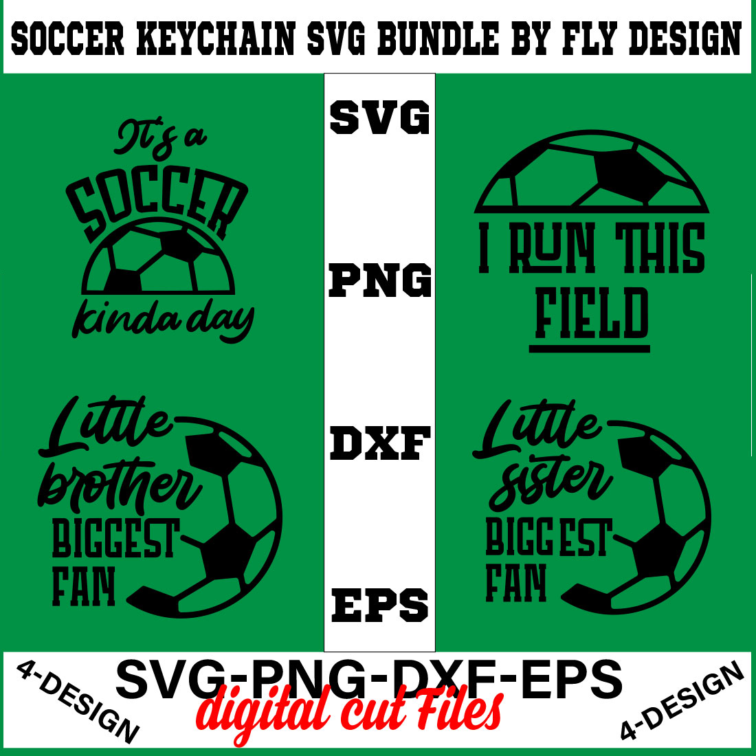Soccer SVG T-shirt Bundle by Fly Design Vol-02 cover image.