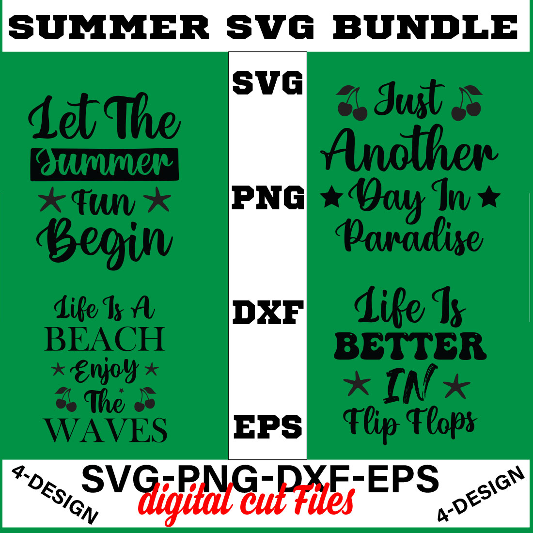 Summer SVG T-shirt Design Bundle Volume-04 cover image.