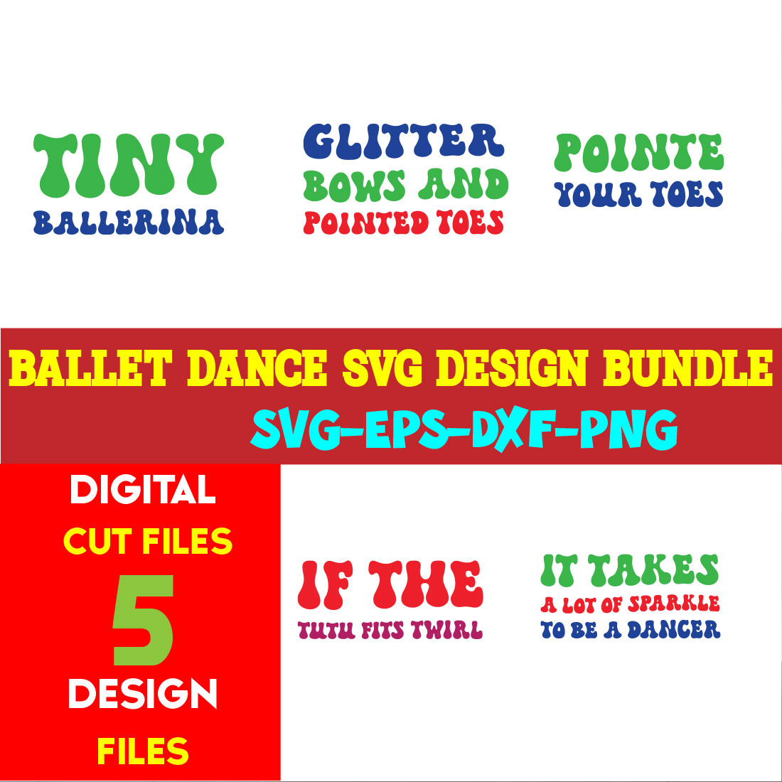 Ballet Dance T-shirt Design Bundle Volume -04 cover image.