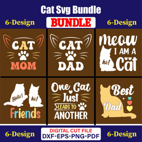 Cat T-shirt Design Bundle Vol-16 cover image.