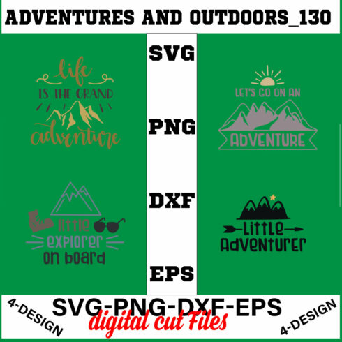 Adventures And Outdoors T-shirt Design Bundle Volume-22 cover image.