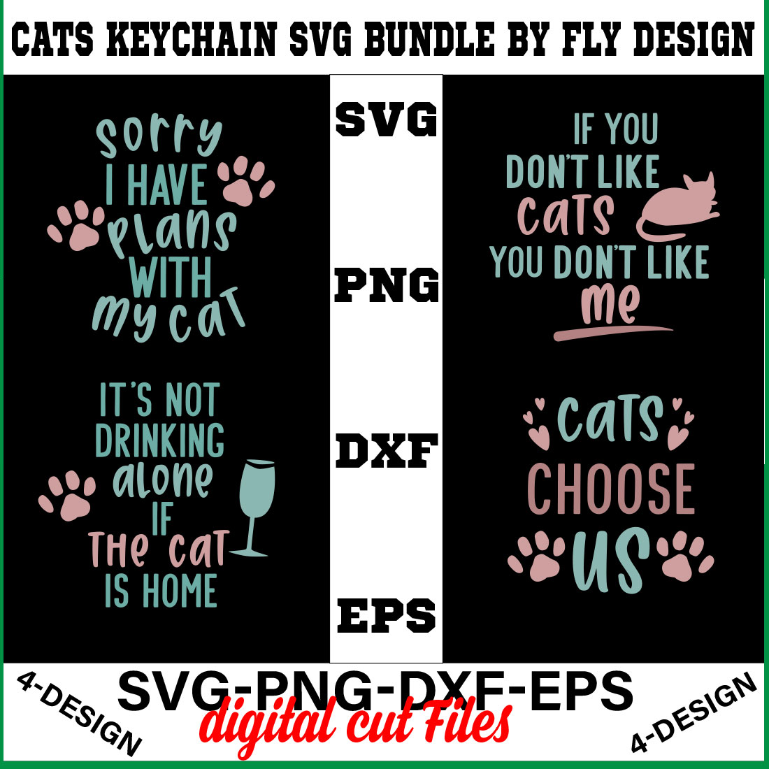 Cat SVG T-shirt Design Bundle Volume-07 cover image.