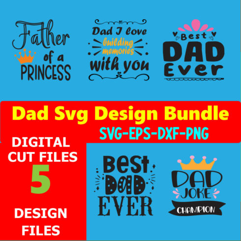 Dad T-shirt Design SVG Bundle Volume-05 cover image.