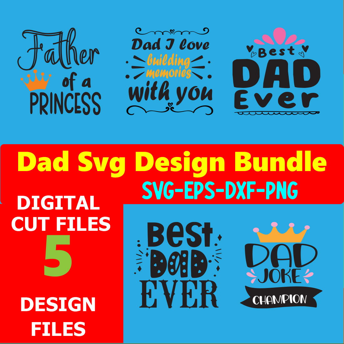 Dad T-shirt Design SVG Bundle Volume-05 cover image.