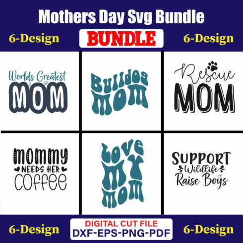 Mothers Day SVG Bundle, Mom life svg, Mama svg, Funny Mom Svg, Blessed mama svg, Mom of boys girls svg-Vol-94 cover image.