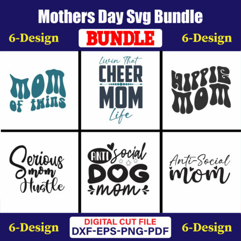 Mothers Day SVG Bundle, Mom life svg, Mama svg, Funny Mom Svg, Blessed mama svg, Mom of boys girls svg-Vol-92 cover image.