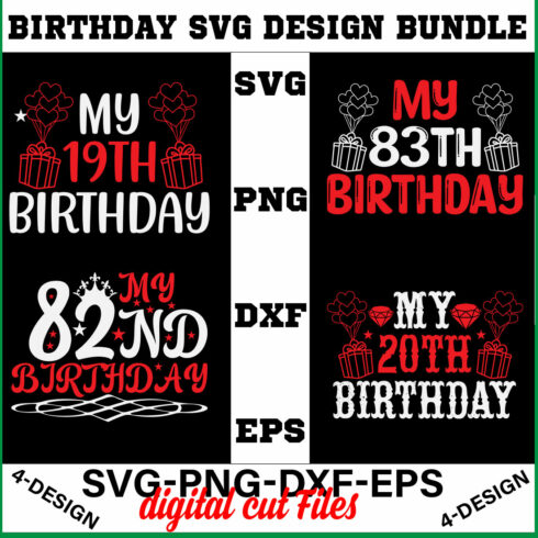 birthday svg design bundle Happy birthday svg bundle hand lettered birthday svg birthday party svg Volume-29 cover image.
