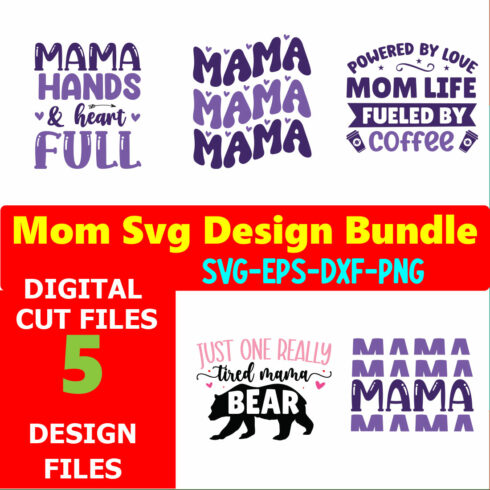 Mom SVG T-shirt Design Bundle Volume-08 cover image.