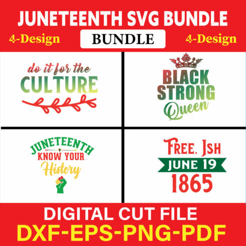 Juneteenth T-shirt Design Bundle Vol-4 cover image.