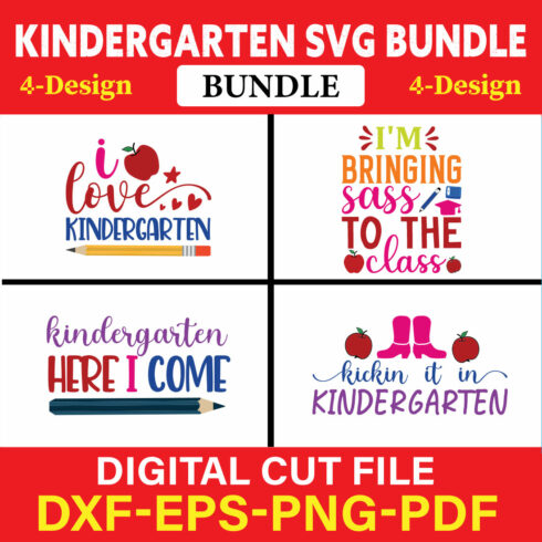 Kindergarten T-shirt Design Bundle Vol-2 cover image.