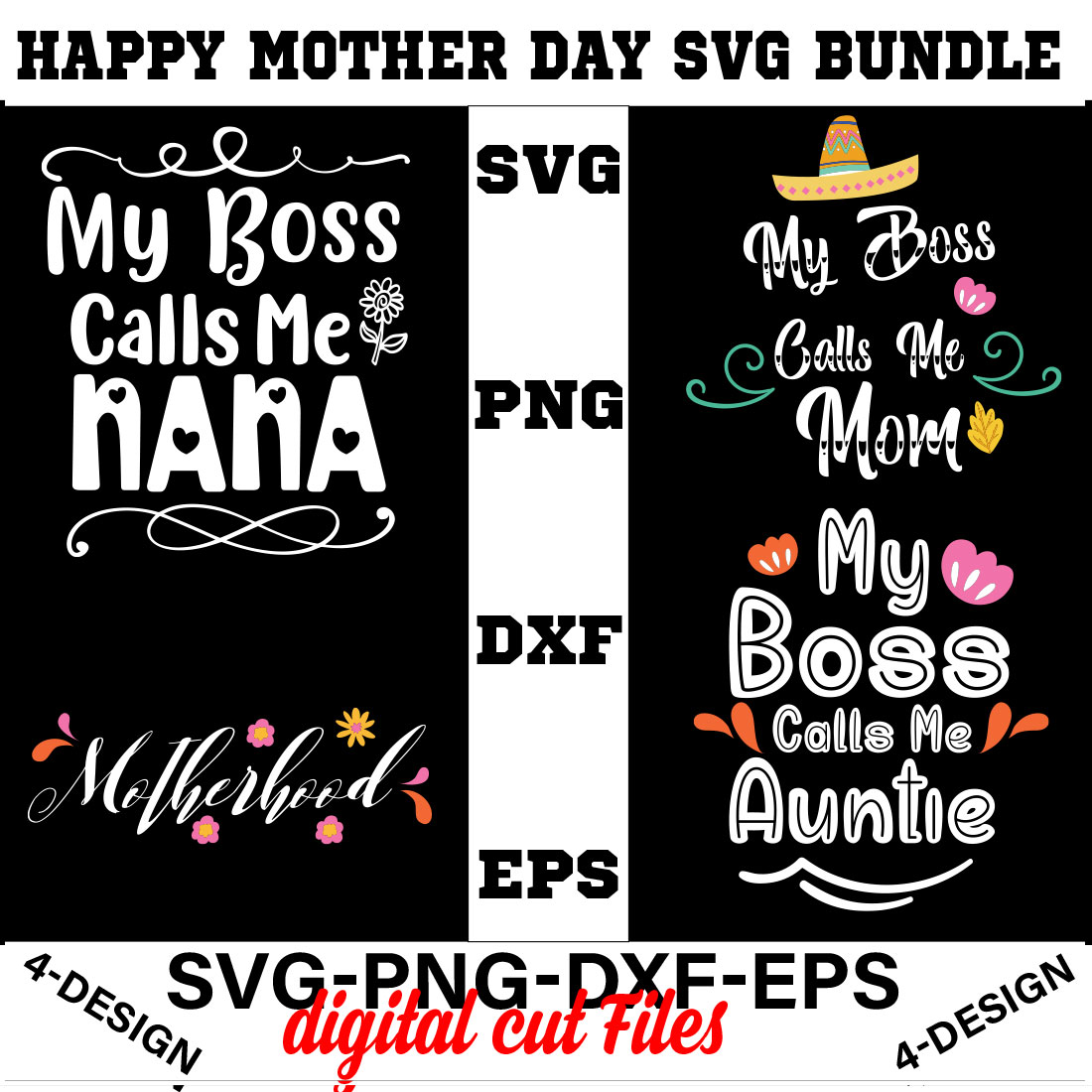 Happy mother day svg Bundle Vol-9 cover image.